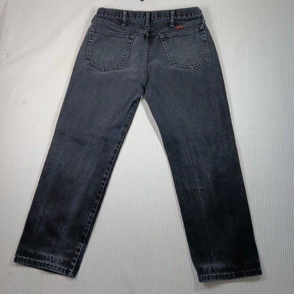 Rustler Jeans Mens 33x29 Gray Charcoal Wash Regular Fit Straight Leg Denim Pants - Picture 2 of 9
